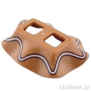 画像2: プラスチック スカート（ミディアムヌガー・ウェイビー レディッシュブラウン/ホワイト） (2)