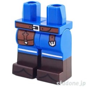 画像1: レッグ（ブルー・ブーツ ダークブラウンベルト/ポーチ） (1)