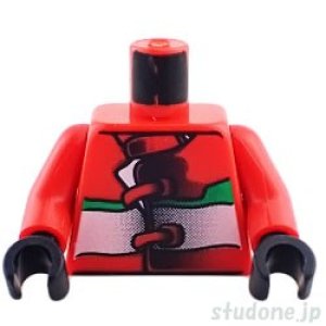 画像1: トルソー（レーシング スーツ レッド・グリーン/ホワイト ストライプ） (1)