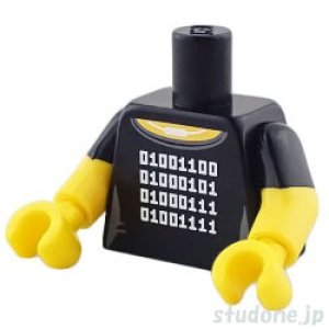 画像1: トルソー（半袖シャツ ブラック・バイナリコード） (1)