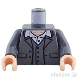 画像1: トルソー（ジャケット ベスト ダークブルーイッシュグレー・シャツ 襟 ホワイト） (1)