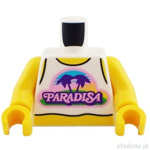 画像1: トルソー（タンクトップ ホワイト・ヤシの木 Paradisa/92） (1)