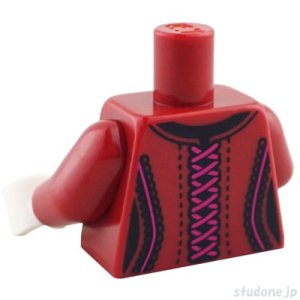 画像2: トルソー（ドレス ボディス ダークレッド・ブラックトリム/レース/マゼンタパネル） (2)