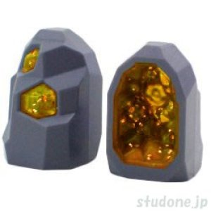 画像1: ロック1x1ジオード（ダークブルーイッシュグレー/トランスオレンジ） (1)