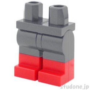 画像1: レッグ（ダークブルーイッシュグレー・ブーツ/レッド） (1)