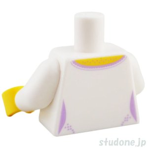 画像2: トルソー（トップ ホワイト・ミディアムラベンダー カラー/ドット） (2)