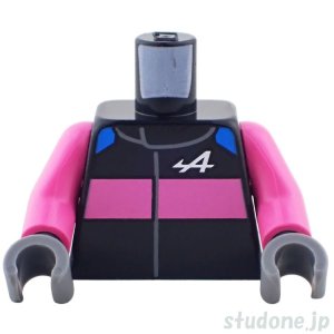 画像1: トルソー（レーシング スーツ ブラック・ストライプ ダークピンク/Alpine Formula 1） (1)