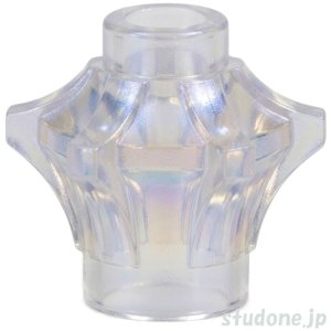 画像1: ロック1x1クリスタル 6 ポイント（サテントランスクリアー） (1)