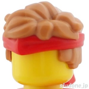 画像1: ヘア396（ミディアムヌガー/鉢巻・レッド） (1)