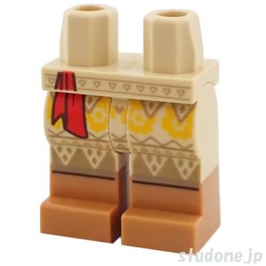 画像1: レッグ（タン・サッシュ レッド/ブーツ ミディアムヌガー） (1)