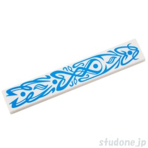 画像1: 1x6タイル（フラワー フィリグリー・ダークアジュール） (1)