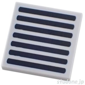 画像1: 2x2タイル（ライトブルーイッシュグレー・ブラック　ストライプ） (1)