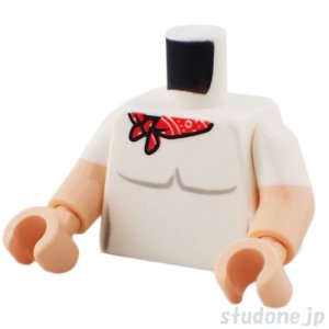 画像1: トルソー（Tシャツ ホワイト・スカーフ レッド） (1)