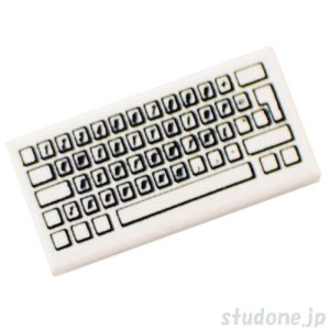 画像1: 1x2タイル（キーボード2・ホワイト） (1)