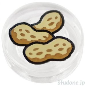 画像1: ラウンド1x1タイル（ピーナッツ） (1)