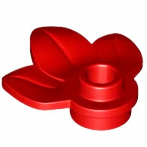 画像1: 三枚葉1x1（レッド） (1)