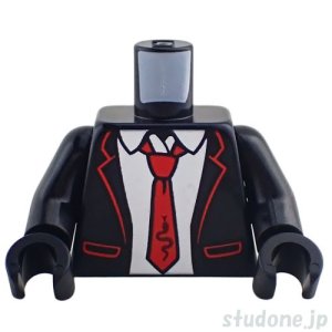 画像1: トルソー（ジャケット ブラック・スネーク ダークレッド タイ） (1)