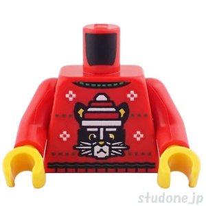 画像1: トルソー（フェアアイルセーター レッド・ヘリコプター/キャット） (1)