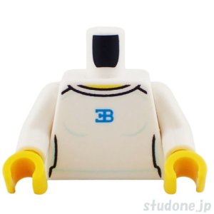 画像1: トルソー（シャツ ホワイト・BUGATTI カー パターン） (1)