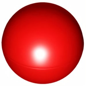 画像1: ボール/ハード プラスチック 52mm（レッド） (1)