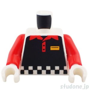 画像1: トルソー（ベスト ブラック・チェッカー ヘム・FRIES） (1)