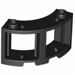 画像1: ウィンドウ3x3x2コーナーラウンド（ブラック） (1)