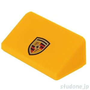 画像1: 30°スロープ 1x2x2/3（ポルシェロゴ） (1)