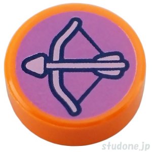 画像1: ラウンド1x1タイル（弓矢） (1)