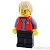 LEGO レゴ ミニフィグ フォークリフト ドライバー  パーツ 正面画像