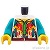LEGO レゴ アクセサリー トルソー（ジャケット ホワイト・レッド/ブライトライトオレンジ ライン・ドラゴン） パーツ 部品 正面画像