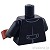 LEGO レゴ アクセサリー トルソー（スーツ ブラック・ネクタイ/4ボタン/ポケット） パーツ 部品 後ろ画像