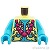 LEGO レゴ アクセサリー トルソー（ベスト ブライトライトイエロー・ネックレス/キャット バックプリント） パーツ 部品 正面画像