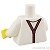 LEGO レゴ アクセサリー トルソー（シャツ ホワイト・サスペンダー/スター ペンダント） パーツ 部品 後ろ画像