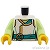 LEGO レゴ アクセサリー トルソー（ローブ ホワイト・ゴールド トリム/サッシュ ダークターコイズ） パーツ 部品 正面画像