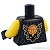 LEGO レゴ アクセサリー トルソー（チュニック ブラック・ダークブルーイッシュグレー ヘム/ゴールド トリム） パーツ 部品 後ろ画像