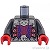 LEGO レゴ アクセサリー トルソー（アーマー ダークパープル/シルバー プレート/レッド トリム） パーツ 部品 正面画像