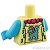 LEGO レゴ アクセサリー トルソー（ベスト ブライトライトイエロー・ネックレス/キャット バックプリント） パーツ 部品 後ろ画像