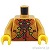 LEGO レゴ アクセサリー トルソー（ジャケット パールゴールド・チェーン/レッド トリム/タッセル） パーツ 部品 正面画像