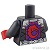 LEGO レゴ アクセサリー トルソー（アーマー ダークパープル/シルバー プレート/レッド トリム） パーツ 部品 後ろ画像