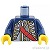 LEGO レゴ アクセサリー トルソー（パイレーツ ガバナー ダークブルー・レッド サッシュ）  パーツ 部品 正面画像