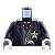 LEGO レゴ アクセサリー トルソー（ウェスタン シェリフ ブラック・バッチ/レッド アスコット）  パーツ 部品 正面画像