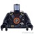 LEGO レゴ アクセサリー トルソー（ローブ ブラック・ゴールド ストラップ ベルト/エンブレム/武器）  パーツ 部品 正面画像