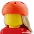 LEGO レゴ アクセサリー ヘア（スポーツヘルメット・ベントホール/レディッシュオレンジ・タン）  パーツ 部品 後ろ画像