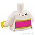 LEGO レゴ アクセサリー トルソー（ブラウス・ホワイト/ダークピンク・ネームタグ）  パーツ 部品 後ろ画像