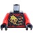 LEGO レゴ アクセサリー トルソー（ローブ ブラック・ゴールド ライオン/ウィング/サッシュ）  パーツ 部品 正面画像