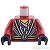 LEGO レゴ アクセサリー トルソー（ローブ ダークレッド・ゴールドトリム/スネーク）  パーツ 部品 正面画像