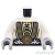 LEGO レゴ アクセサリー トルソー（ローブ ホワイト・シルバー ドラゴン/ゴールド フラワー シンボル）  パーツ 部品 正面画像