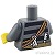 LEGO レゴ アクセサリー トルソー（セーター ダークブルーイッシュグレー・ブラック ストライプ/ロープ/鍵） パーツ 部品 後ろ画像