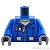 LEGO レゴ アクセサリー トルソー（フライトスーツジャケット ブルー・IDバッジ）  パーツ 部品 正面画像
