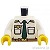 LEGO レゴ アクセサリー トルソー（エアプレーン パイロット スーツ ホワイト）  パーツ 部品 正面画像
